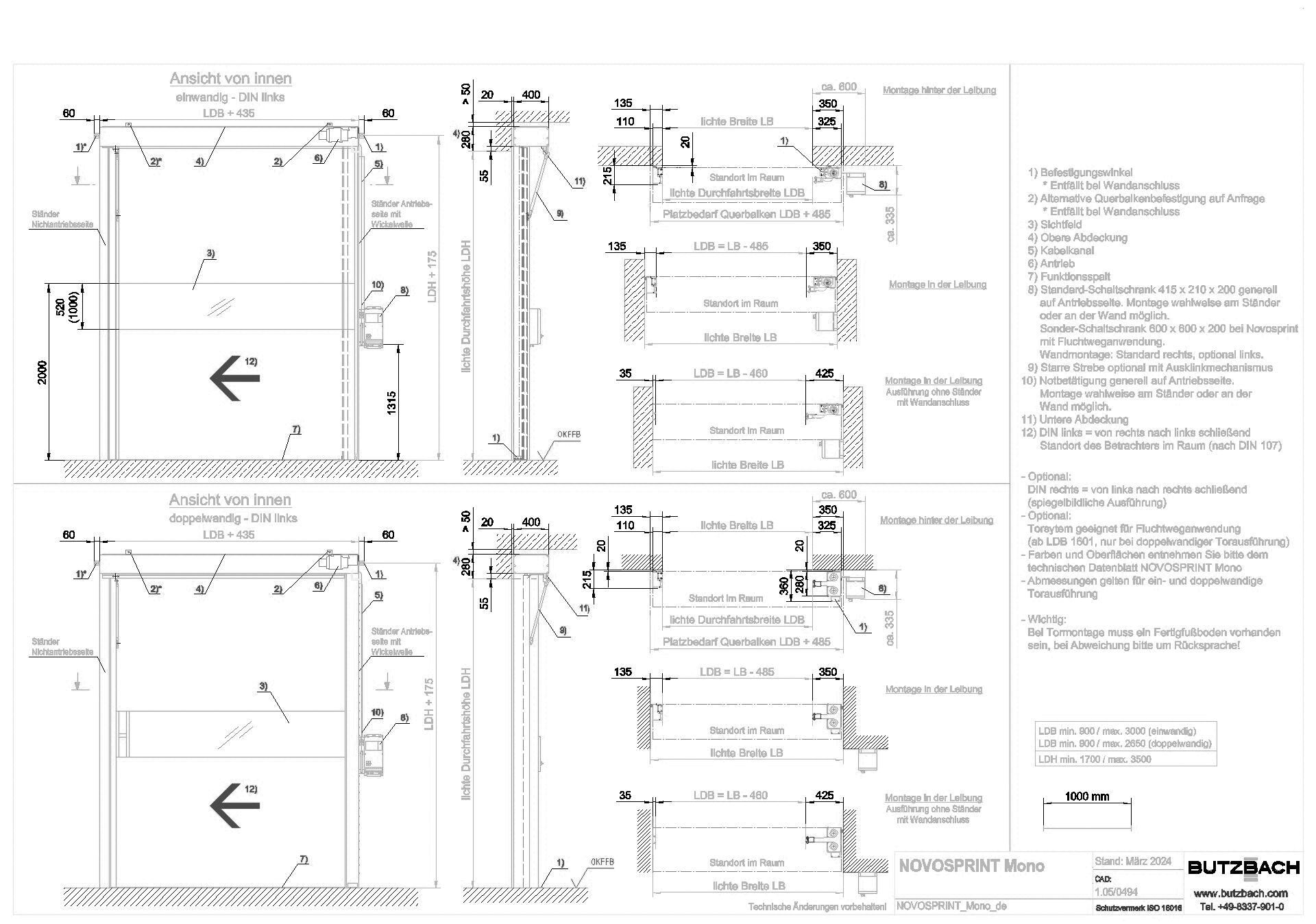 Schnelllauftor NOVOSPRINT® Mono