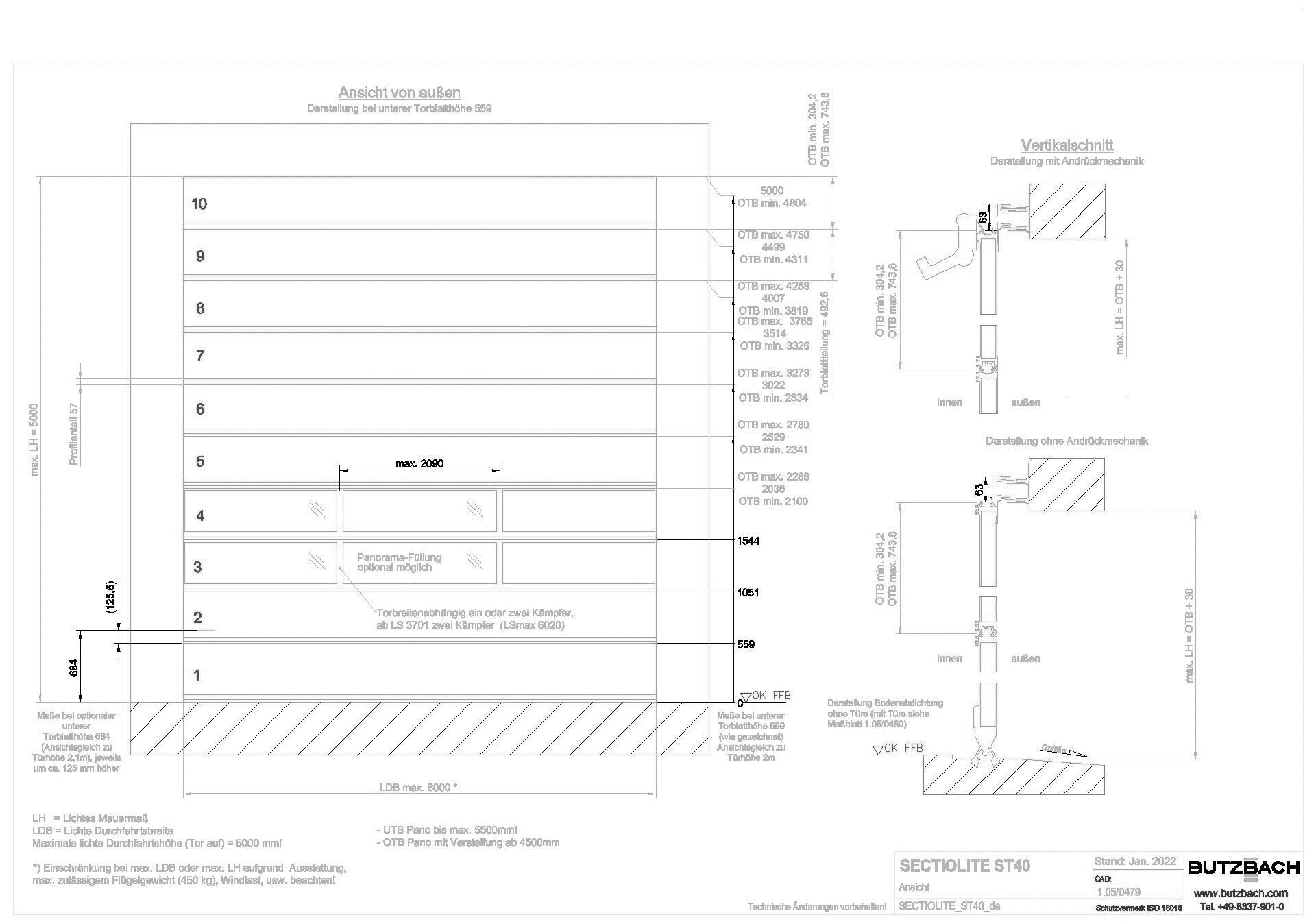 Sektionaltor SECTIOLITE® ST40