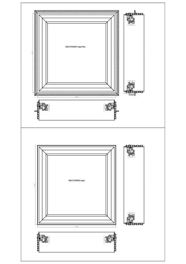 Zargenfenster MEATHERMO AQUA und AQUA PLUS