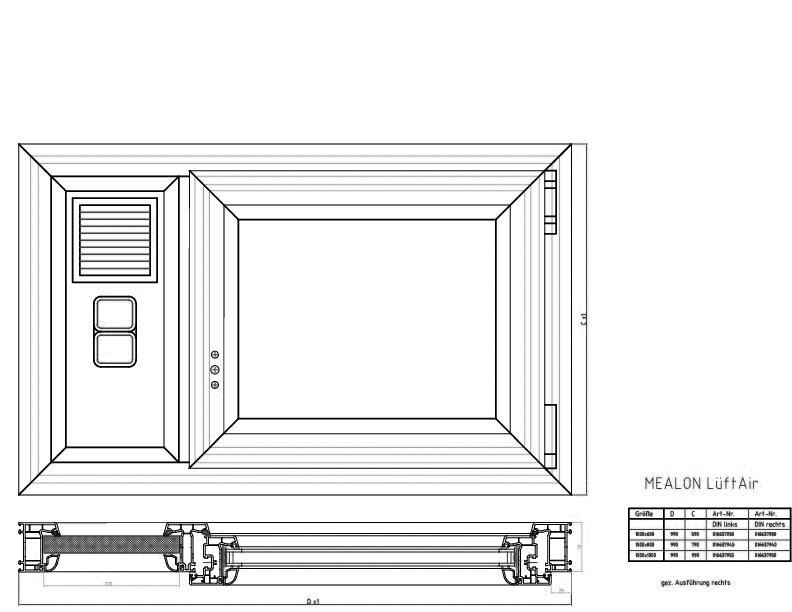 Kunststoff-Fenster MEALON KOMFORT mit MEALÜFT AIR