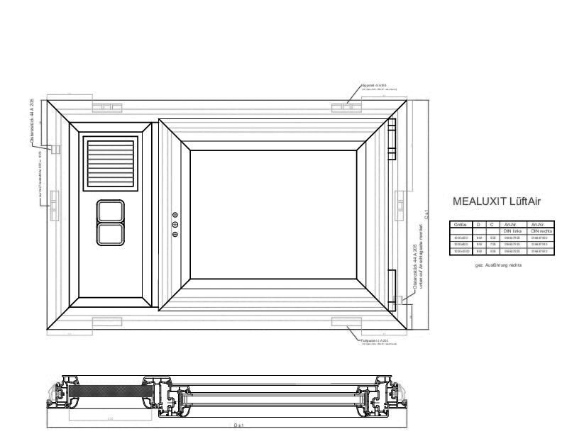 Zargenfenster MEALUXIT mit MEALÜFT AIR
