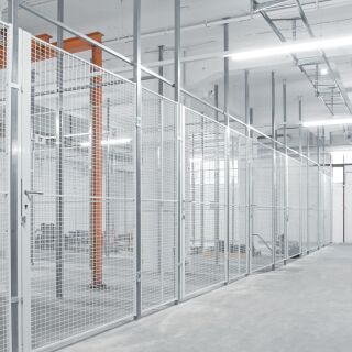 Gittertrennwände aus Gitterelementen