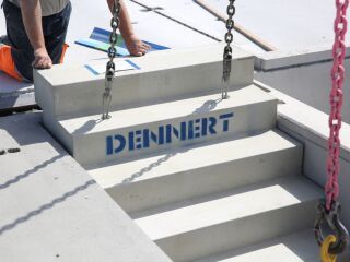 Stabiles Leichtgewicht: neu entwickelte Beton-Fertigtreppe spart 20 % Material