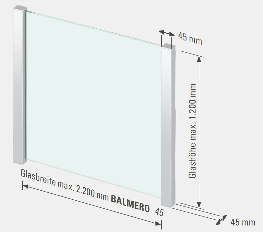 BALMERO Absturzsicherungen aus Glas BALMERO Absturzsicherungen aus Glas