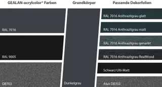 Farbige Fenster mit verschiedenen Oberflächen Farbige Fenster mit verschiedenen Oberflächen