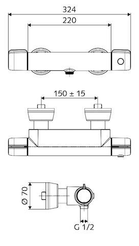 SCHELL MODUS Aufputz-Duscharmatur SCHELL - SCHELL MODUS Aufputz-Duscharmatur