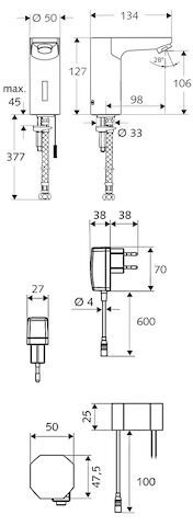 SCHELL CELIS Elektronische Waschtisch-Armatur SCHELL - SCHELL CELIS Elektronische Waschtisch-Armatur