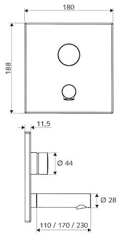 SCHELL LINUS Unterputz-Waschtisch-Armatur SCHELL - SCHELL LINUS Unterputz-Waschtisch-Armatur
