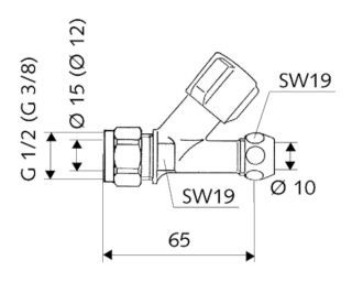 SCHELL COMFORT Schrägsitzventil SCHELL - SCHELL COMFORT Schrägsitzventil