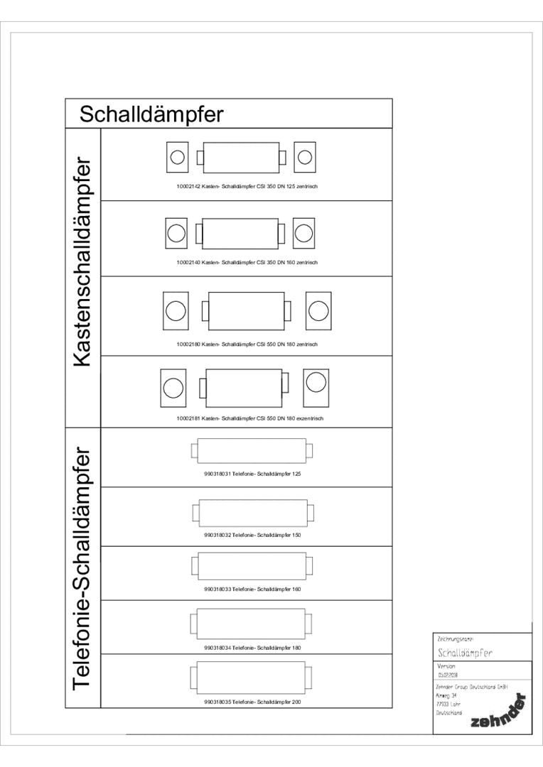 Zehnder - Schalldämpfer
