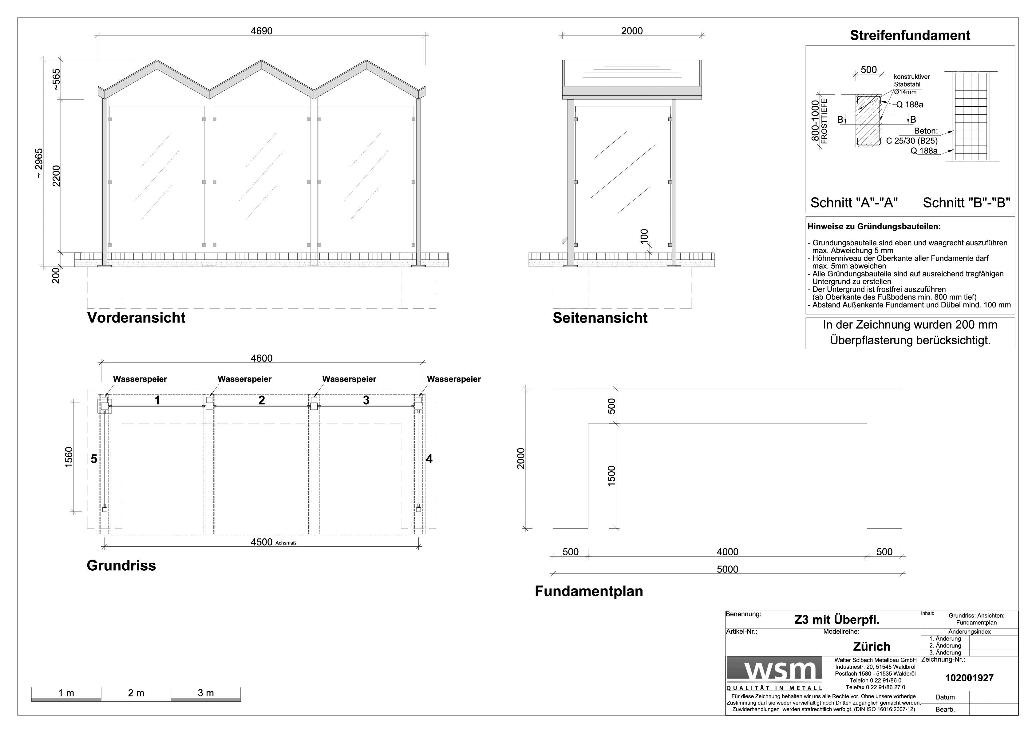 WSM Überdachungssystem Zürich