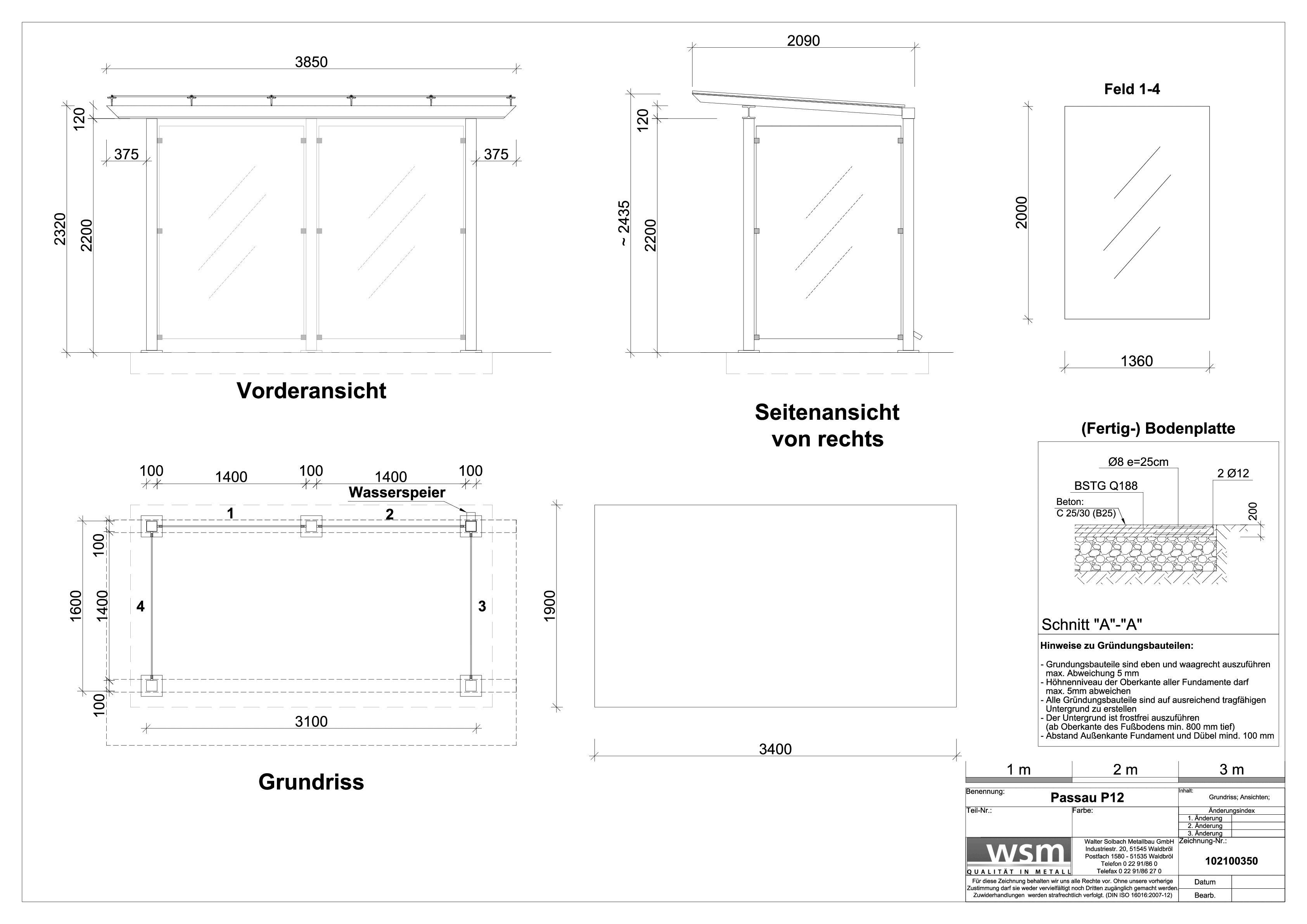 WSM Überdachungssystem Passau