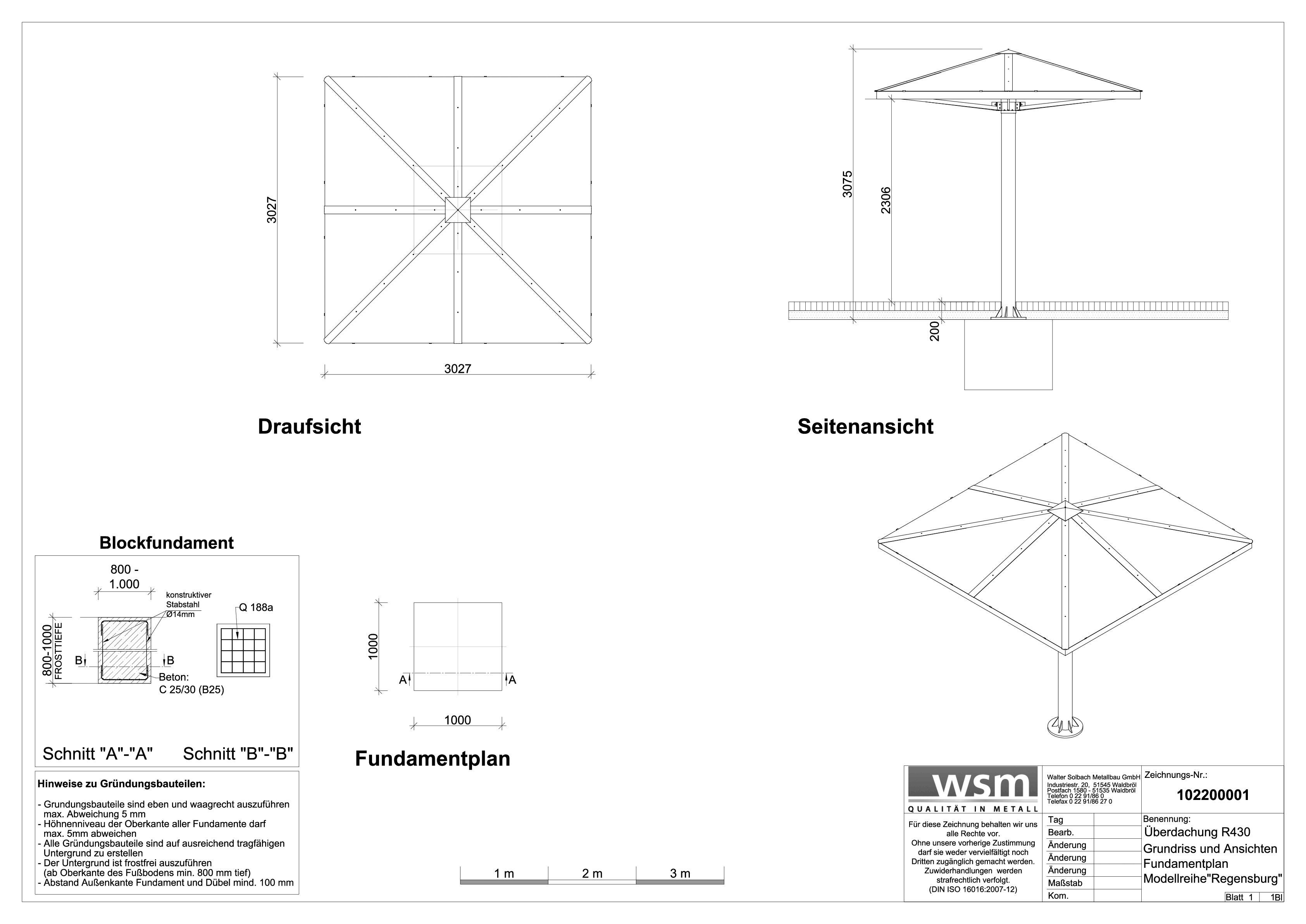 WSM Überdachungssystem Regensburg