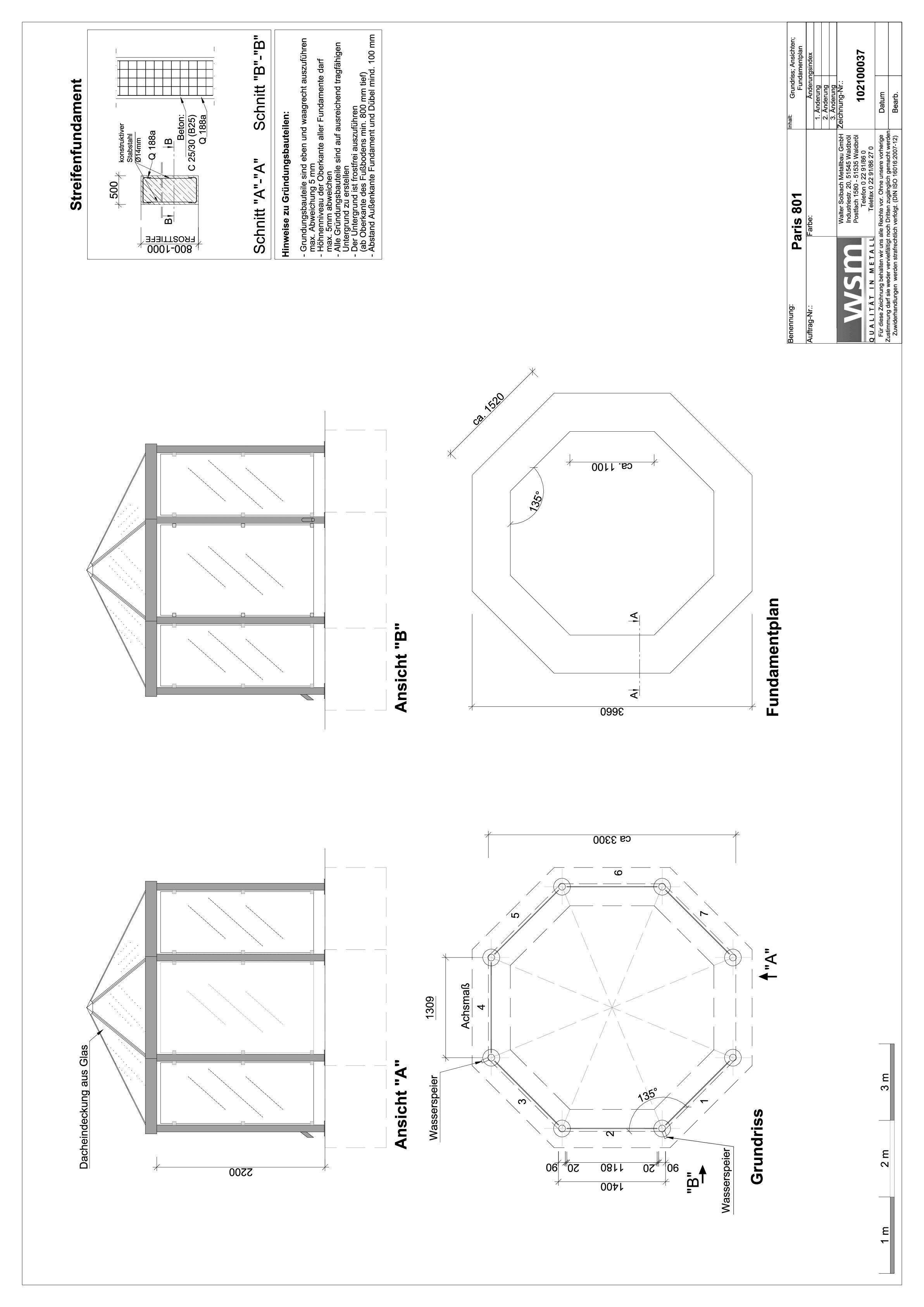 WSM Überdachungssystem Paris