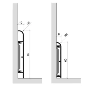 Sockelprofile und Wandrammschutzprofile aus Aluminium Sockelprofile und Wandrammschutzprofile aus Aluminium