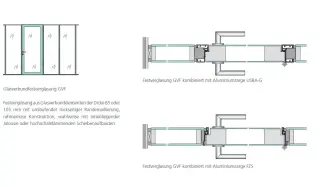 Flächenbündige Glasverbund-Türelemente Flächenbündige Glasverbund-Türelemente