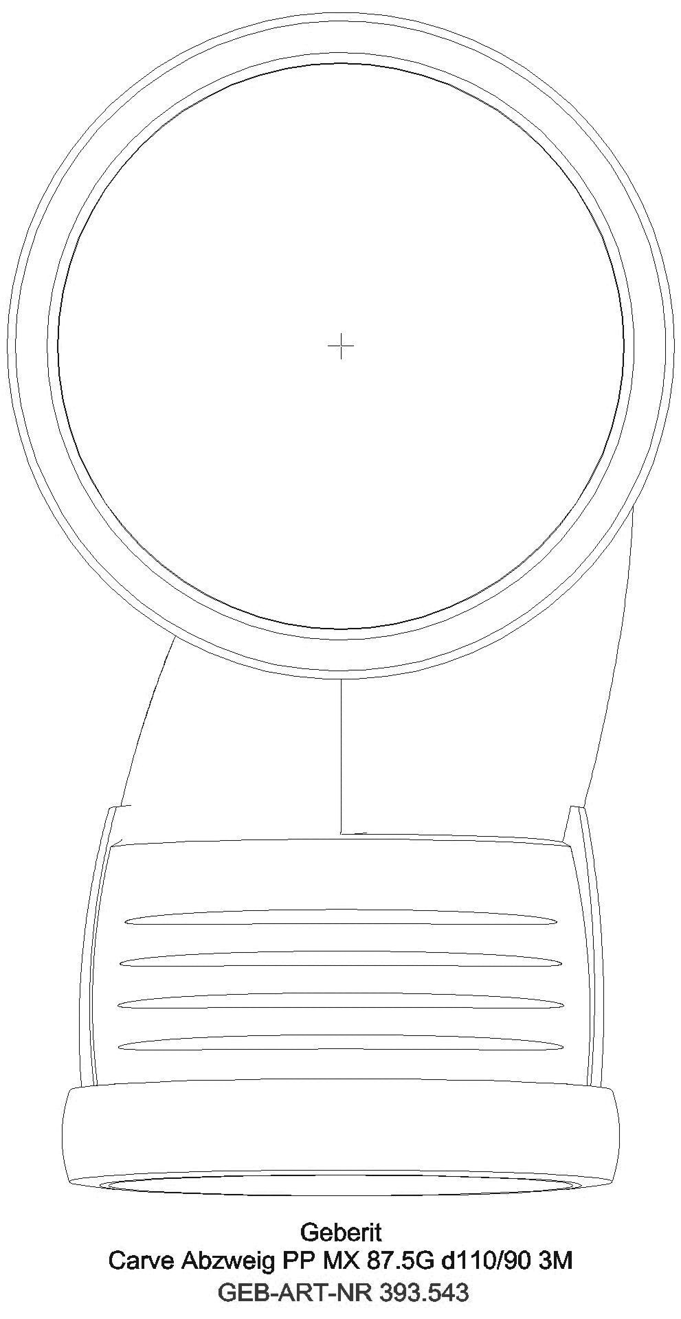 GE Silent-Pro Carve Abzweig 87,5Gr, m. 3 Muffen, d110/110_393543141_g