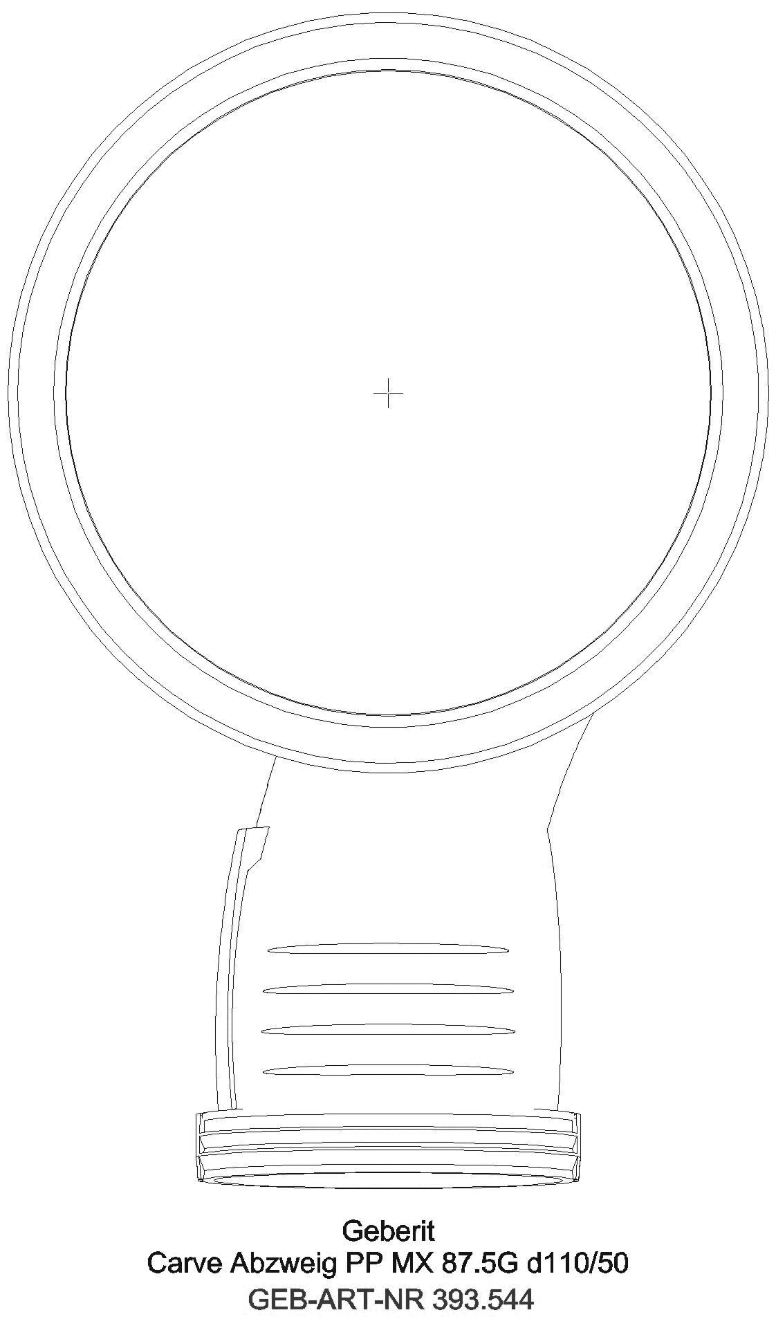 GE Silent-Pro Carve Abzweig 87,5Gr, m. 3 Muffen, d110/90_393544141_g
