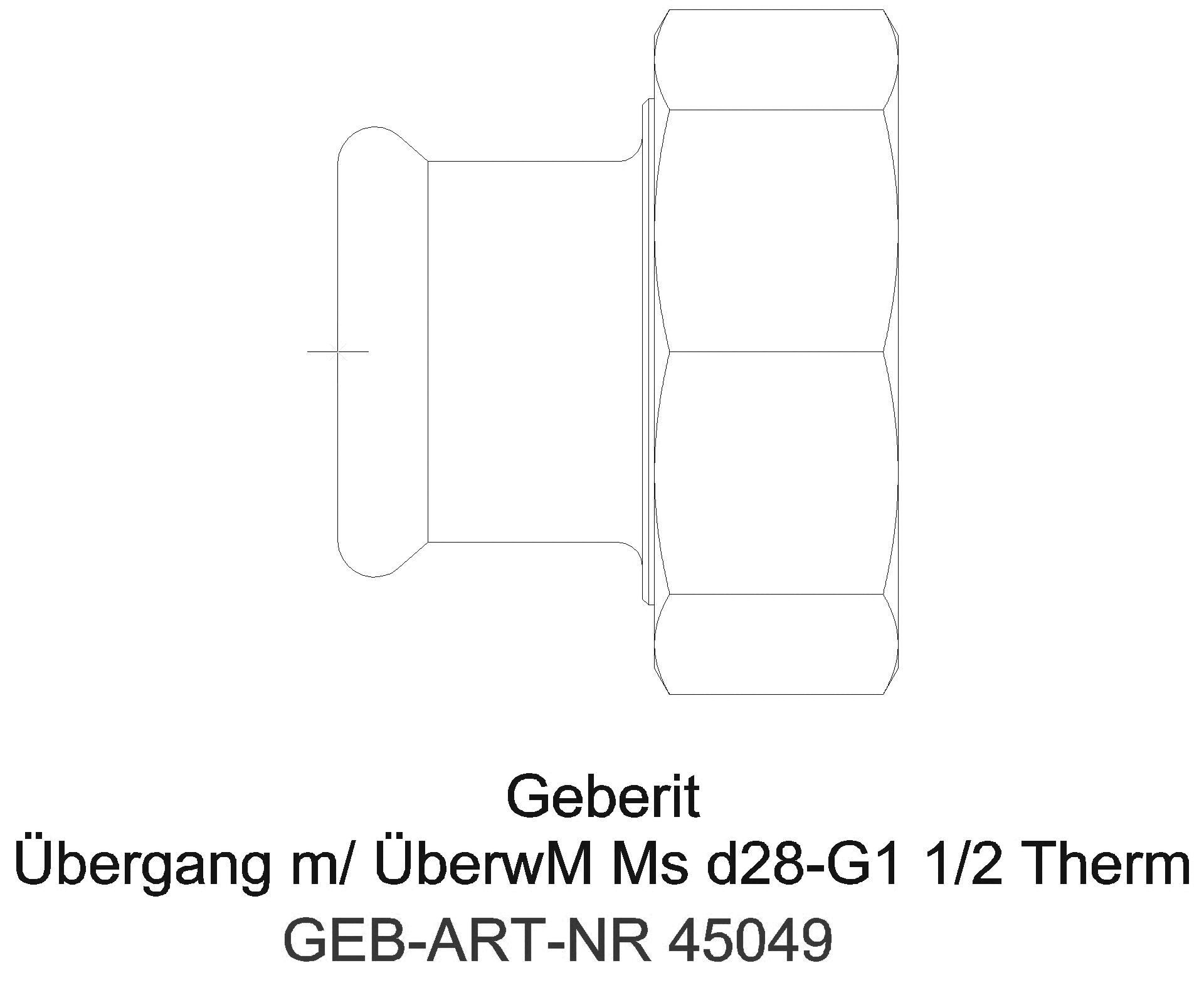 GE Mapress Therm Übergang mit Überwurfmutter d22-G1 1/4_45049_g