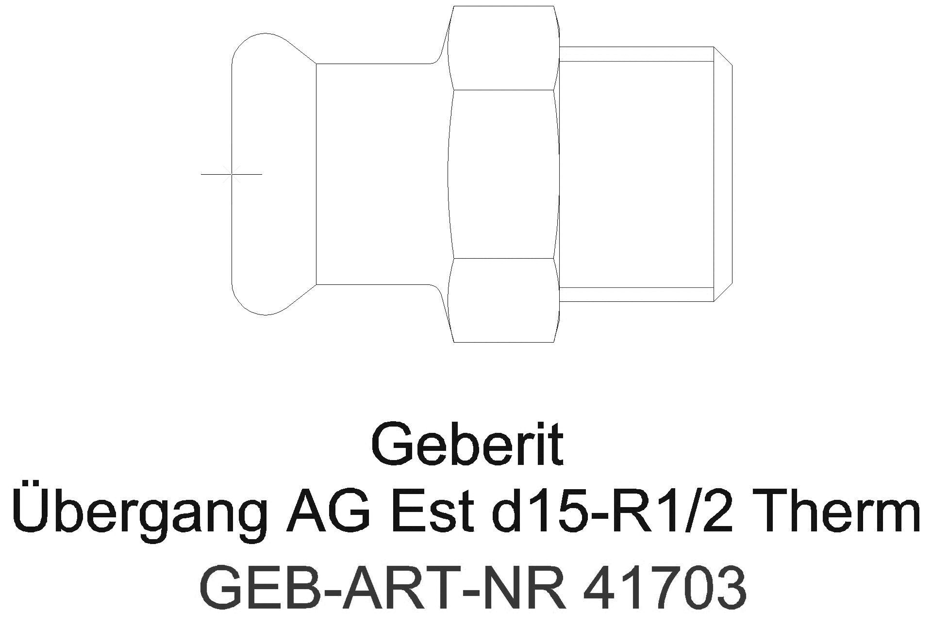 GE Mapress Therm Übergang mit AG d54-Rp1/2-54_41703_a
