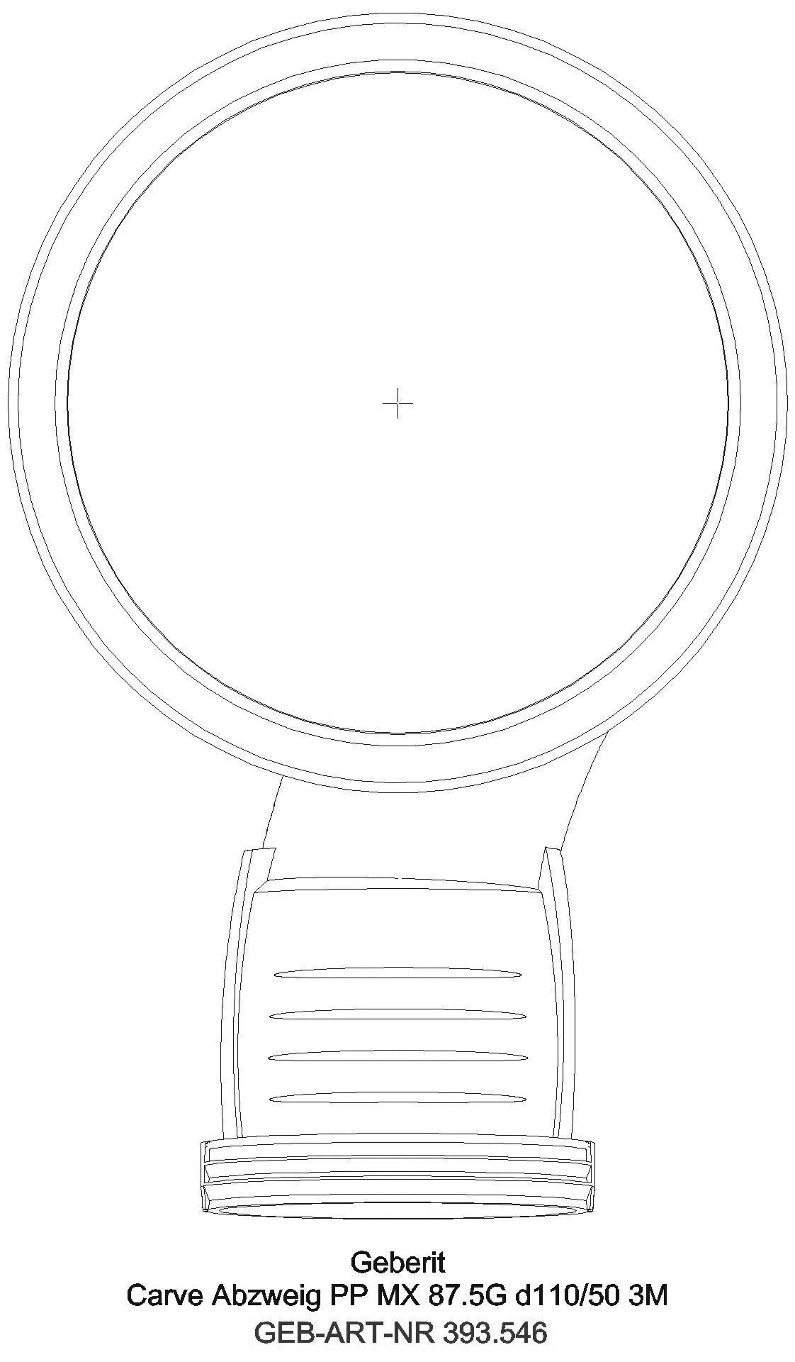 GE Silent-Pro Carve Abzweig 87,5Gr, d110/75_393546141_g