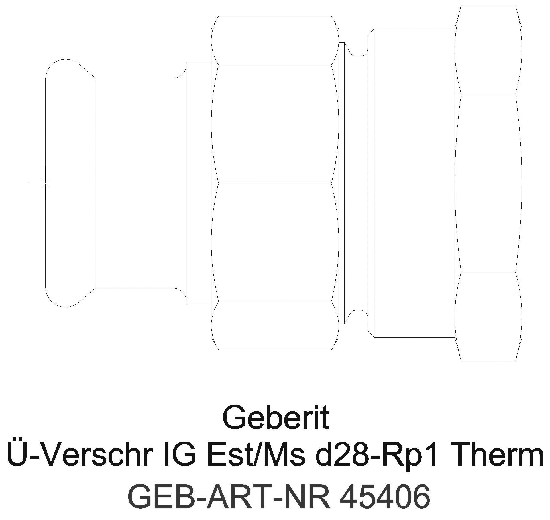 Geberit - GE Mapress Therm Übergangsverschr. mit IG d22-Rp3/4_45406_g