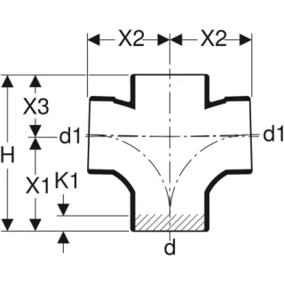 GE Silent-db20 Bogenabzweig Geberit - GE Silent-db20 Bogenabzweig