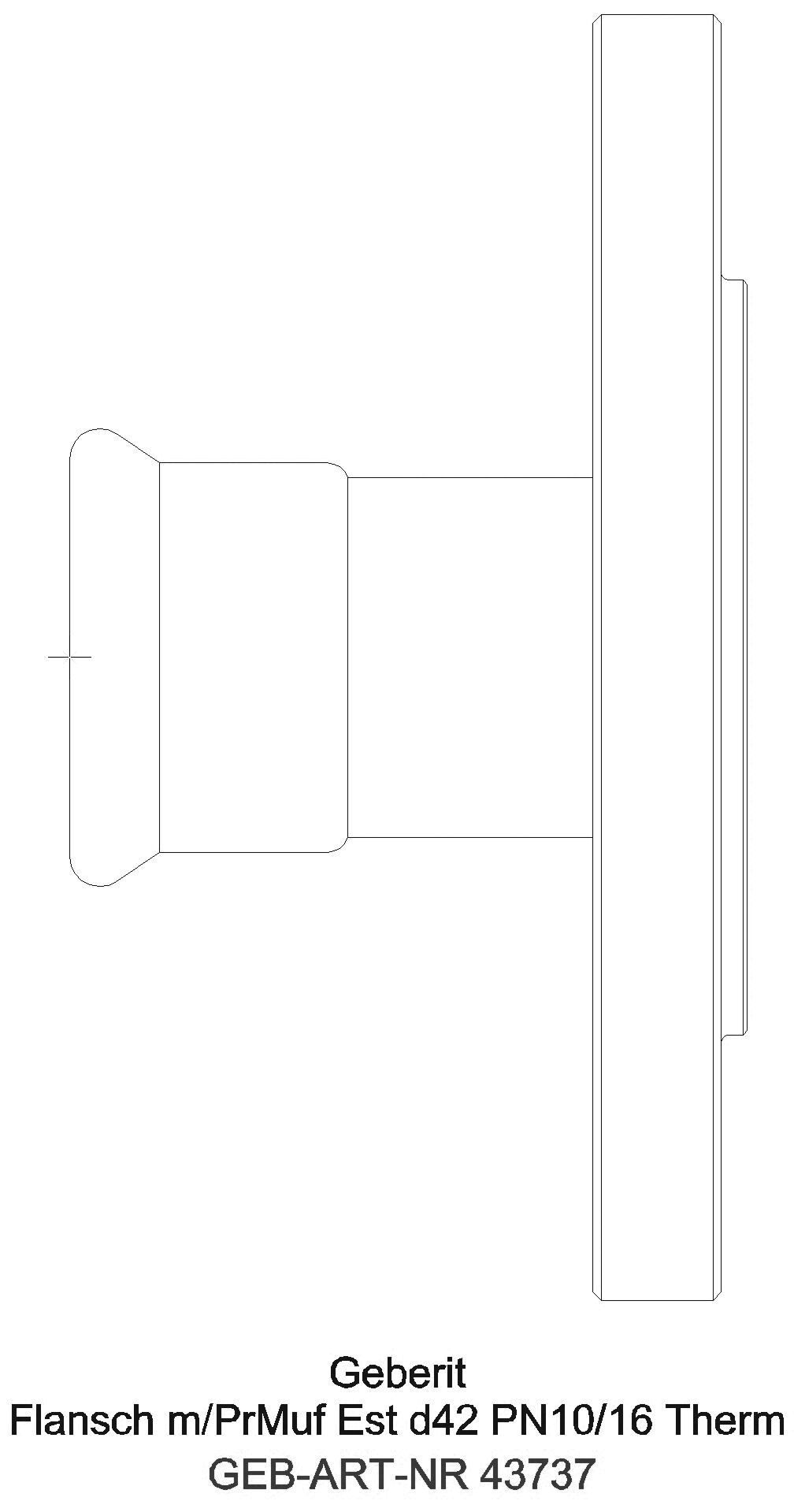 GE Mapress Therm Flansch PN 10/16 mit Pressmuffe d35_43737_a