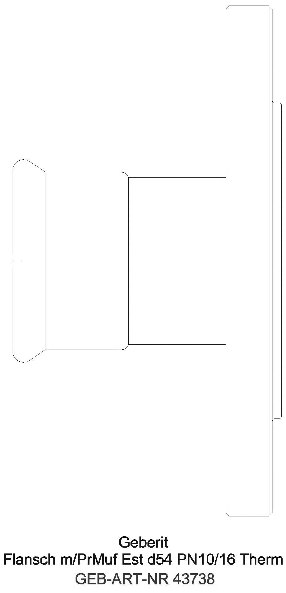 GE Mapress Therm Flansch PN 10/16 mit Pressmuffe d42_43738_a