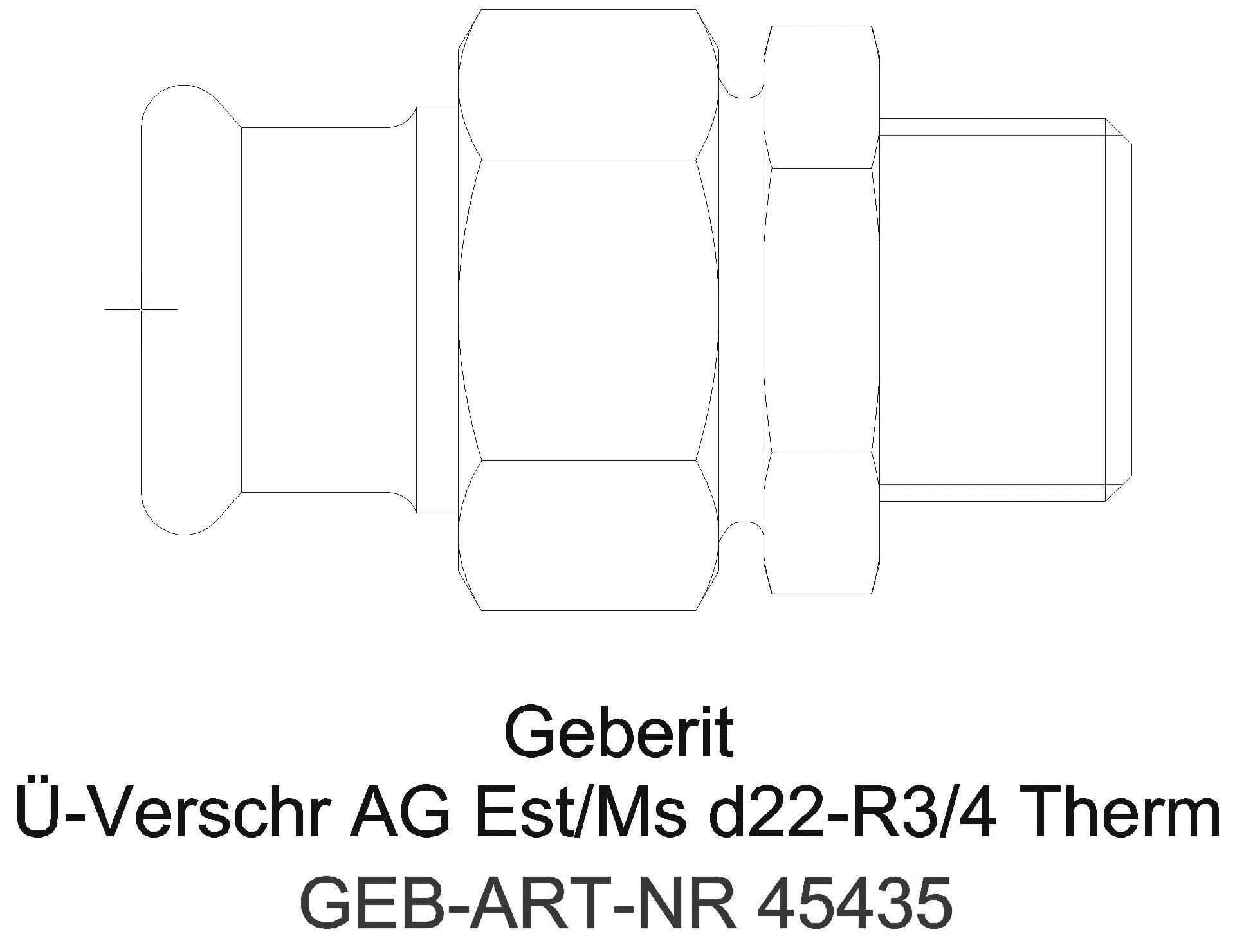 Geberit - GE Mapress Therm Übergangsverschr. mit AG d15-R1/2_45435_g