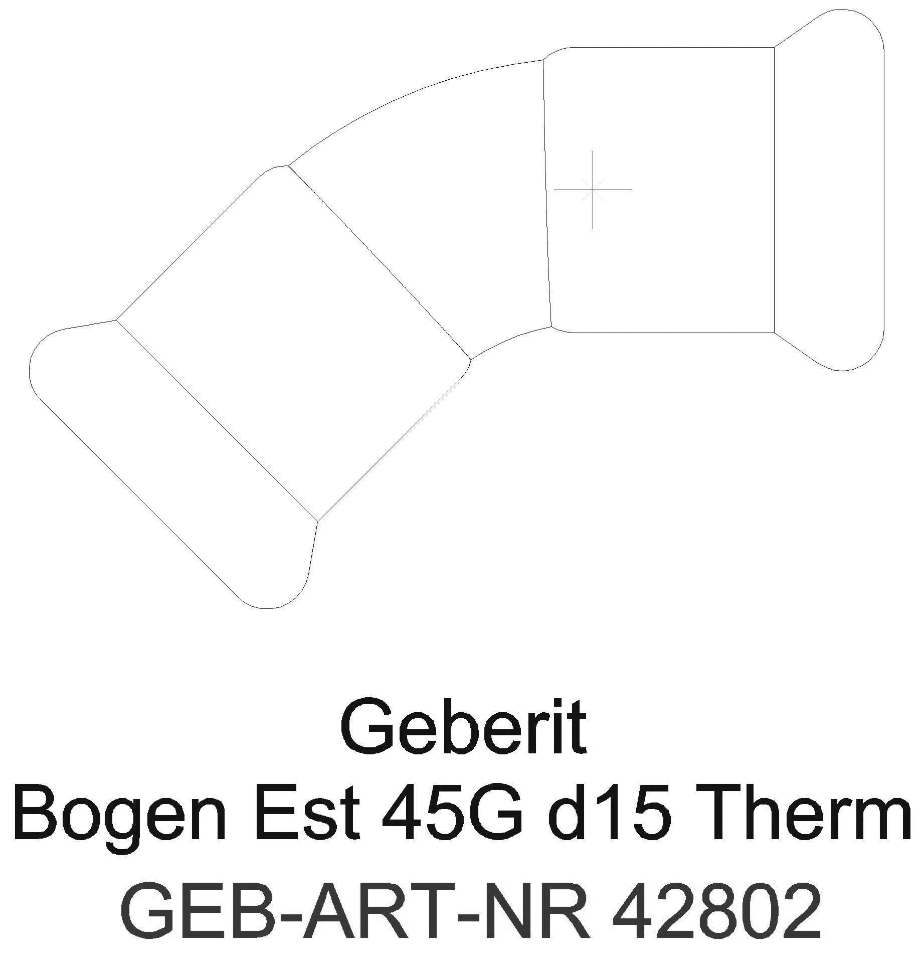 Geberit - GE Mapress Therm Bogen 45Gr d15 mit Einschubende_42802_l