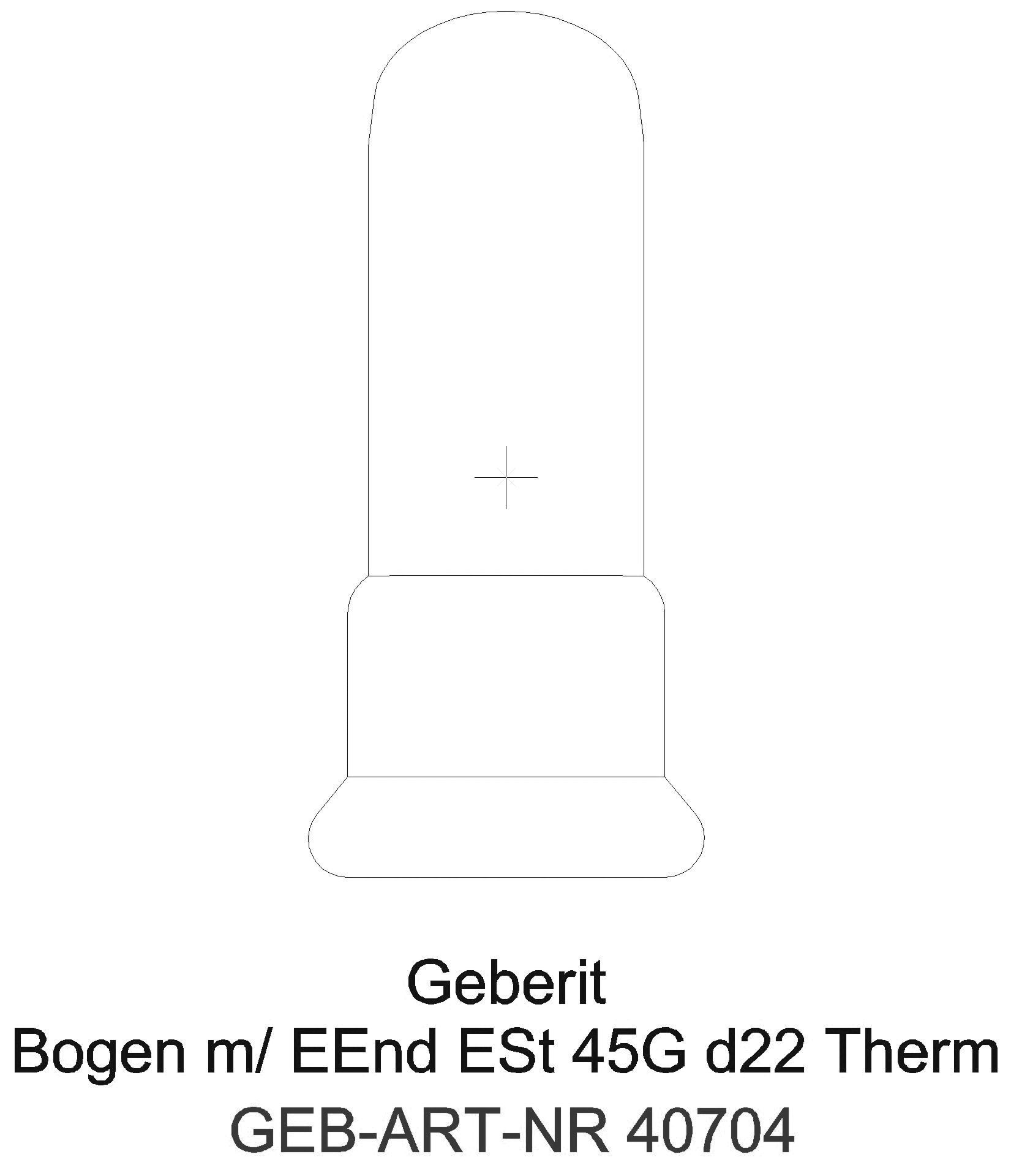 Geberit - GE Mapress Therm Bogen 45Gr d22 mit Einschubende_40704_g