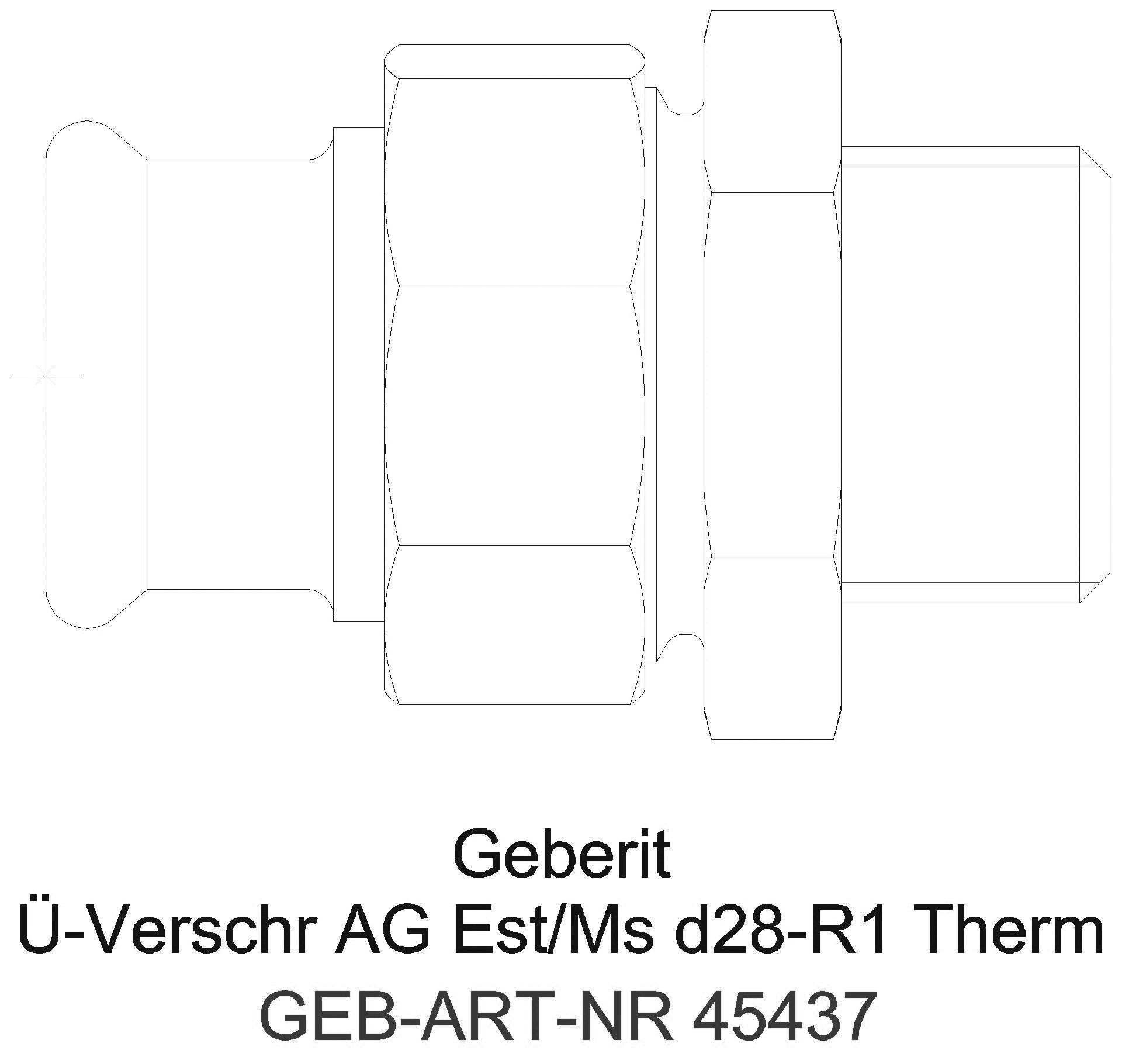 Geberit - GE Mapress Therm Übergangsverschr. mit AG d22-R3/4_45437_g