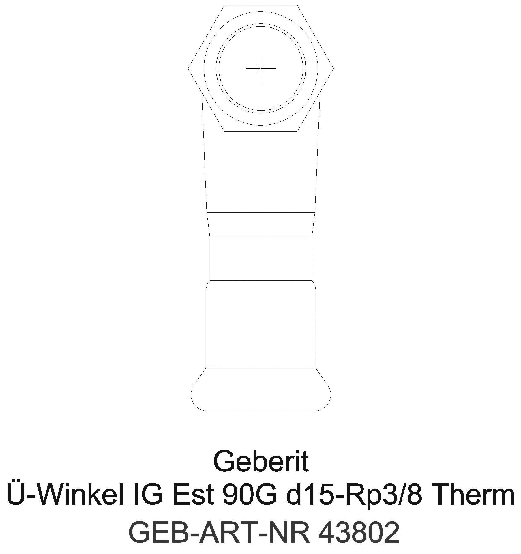Geberit - GE Mapress Therm Übergangswinkel mit Pressmuffe d108_43802_a