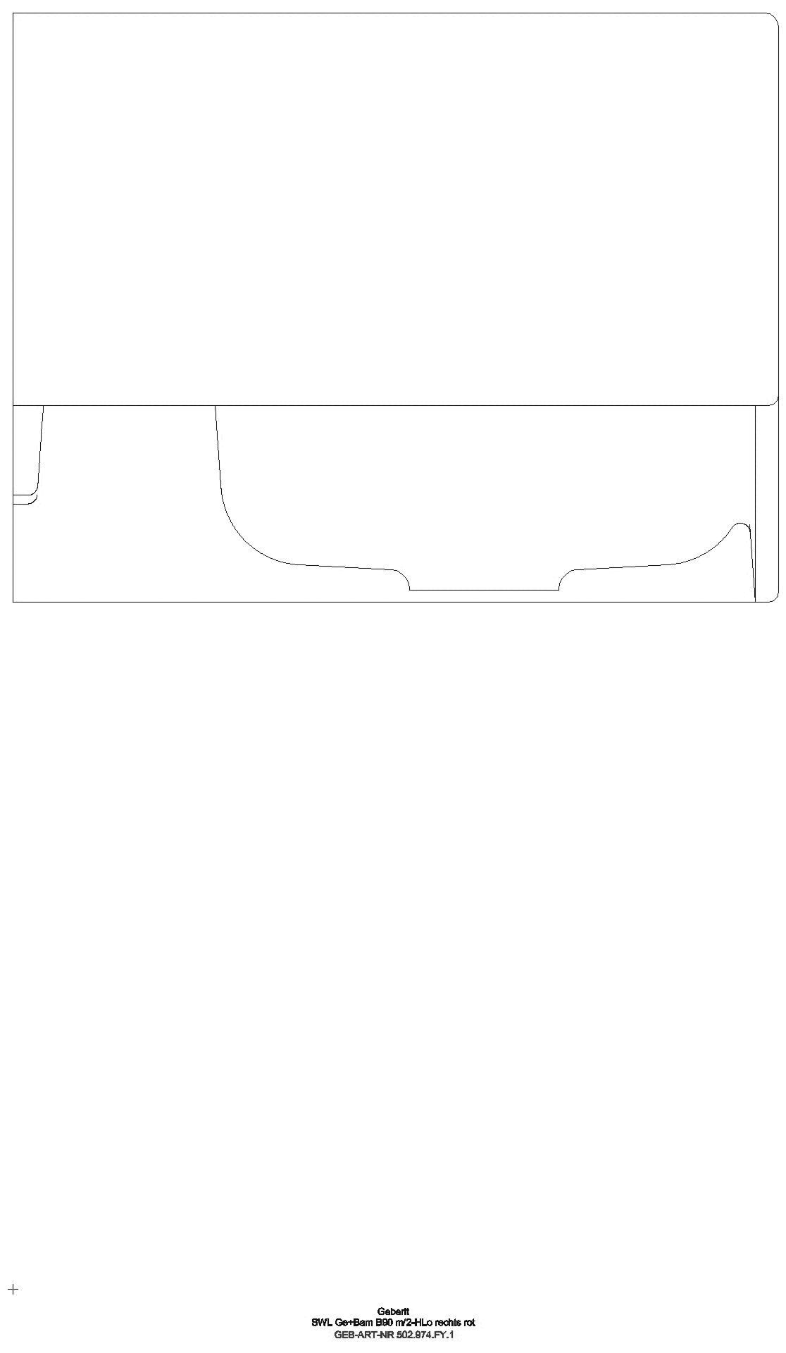 Bambini Spiel-/Waschlandschaft B:90cm 2 Waschpl., tieferes B re, 2 Hl., rot_ge2s_502974fy1_l
