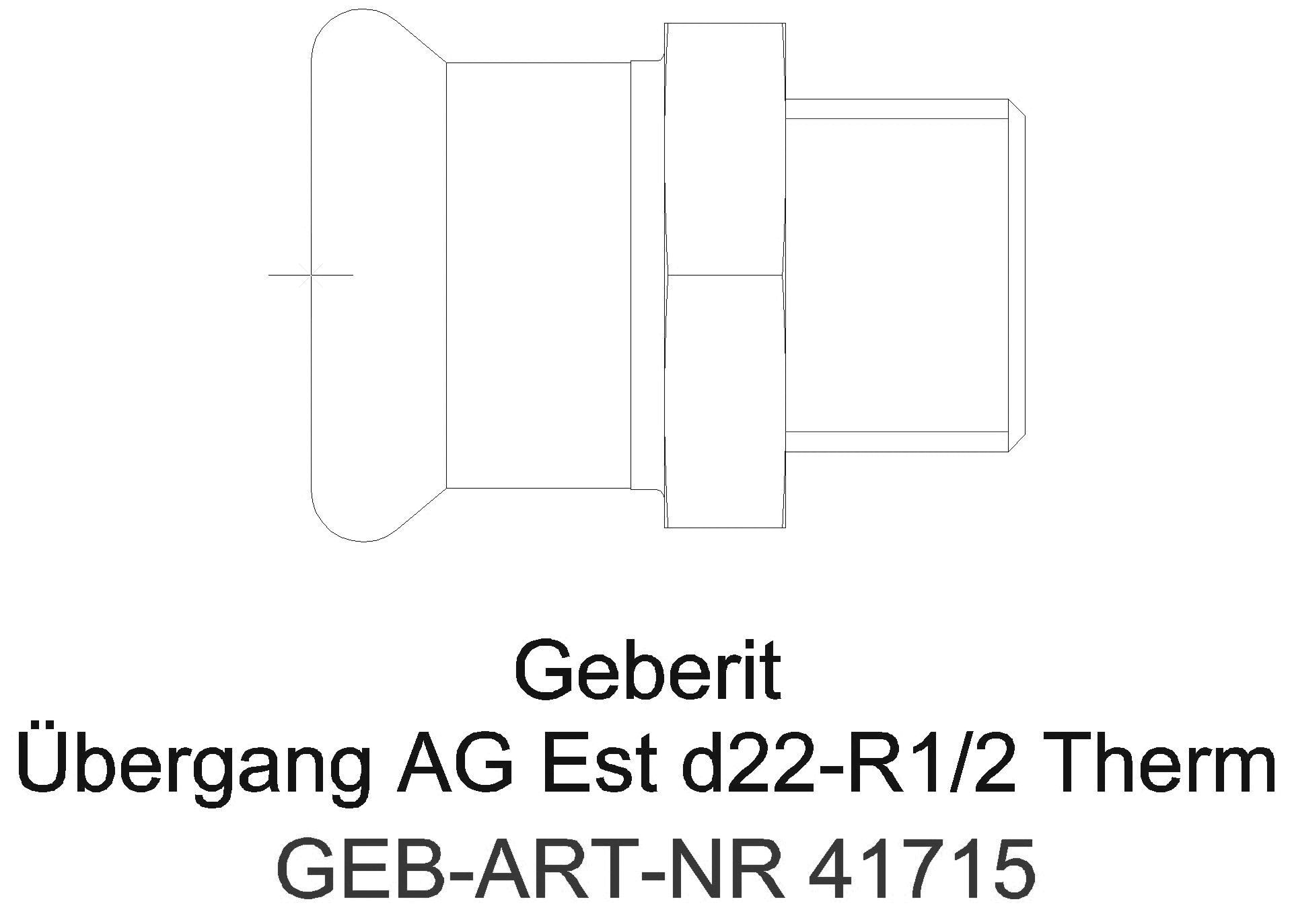 GE Mapress Therm Übergang mit AG d15-R3/4_41715_a