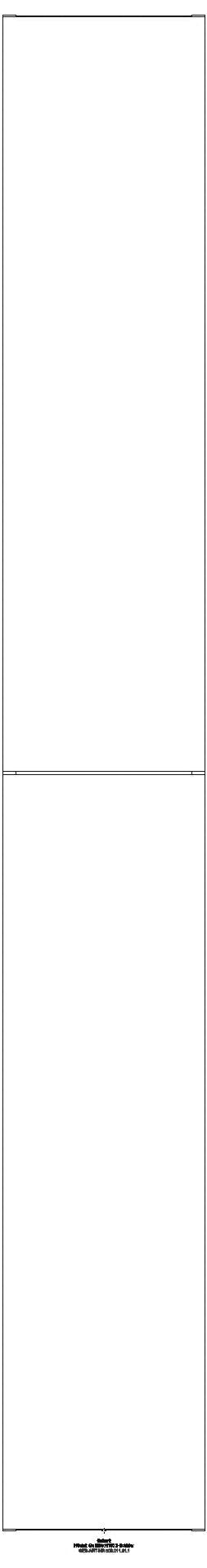 Hochschrank mit zwei Auszügen 24x180x48cm, weiß hgl._ge2f_503011011_a