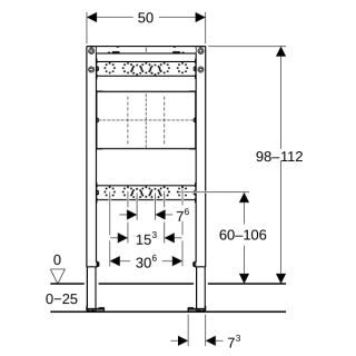 GE Duofix Element für Dusche Geberit - GE Duofix Element für Dusche