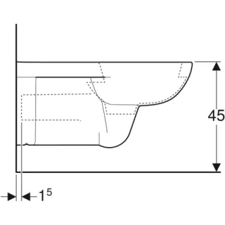 Geberit - Geberit Renova Comfort Wand-WC Tiefspüler