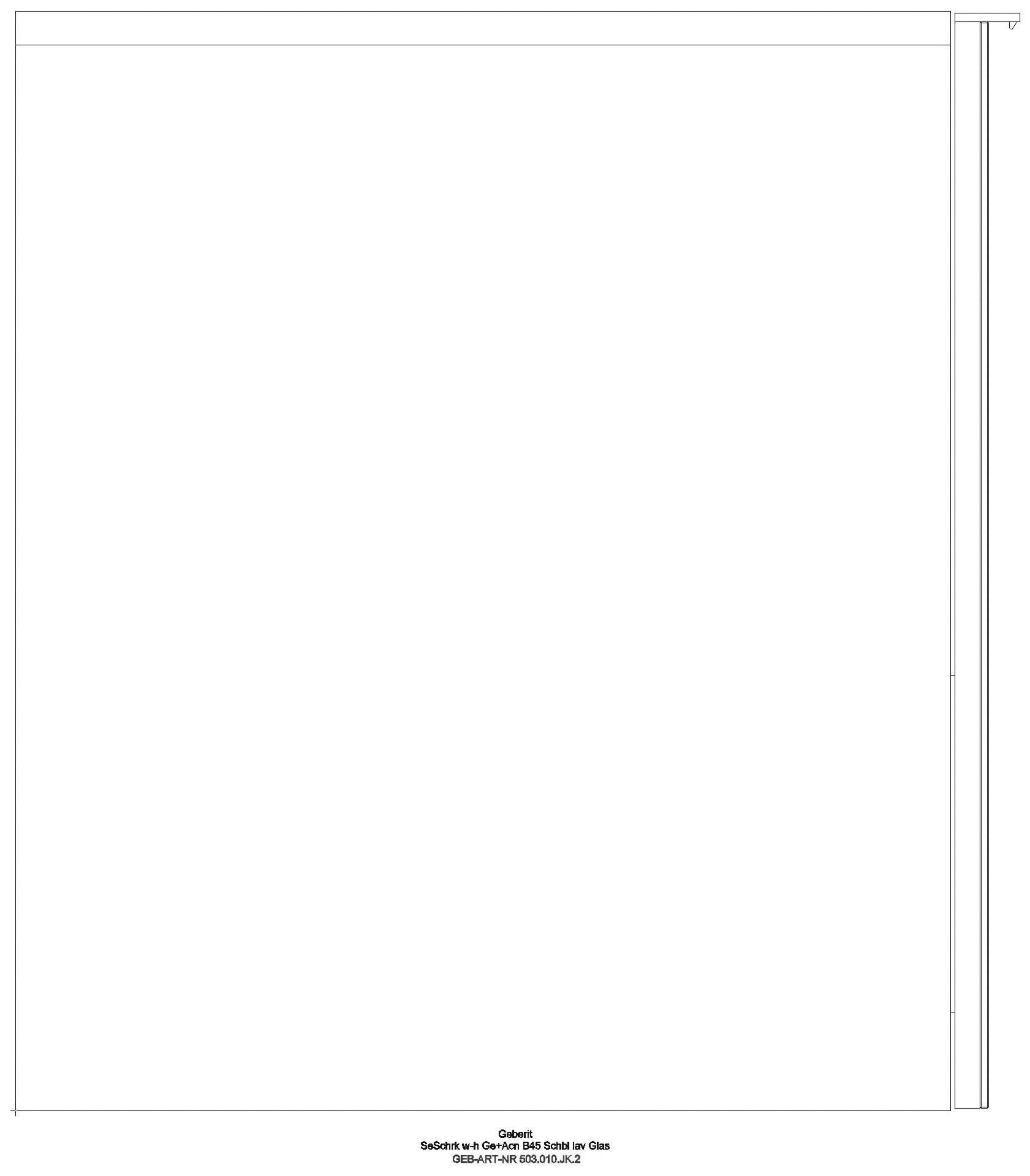 Acanto Seitenschrank mit 1 Schublade i.Schubl., 45,2x52x47,5cm lava/Glas lava_ge2s_503010jk2_l