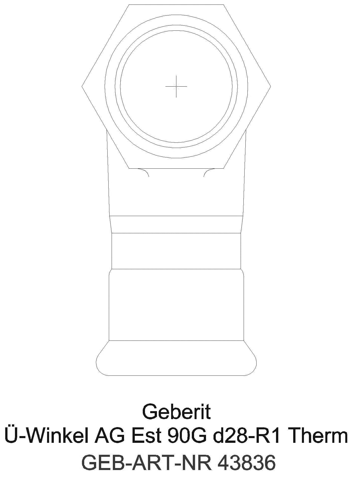 Geberit - GE Mapress Therm Übergangswinkel 90Gr mit AG d22-R3/4_43836_a