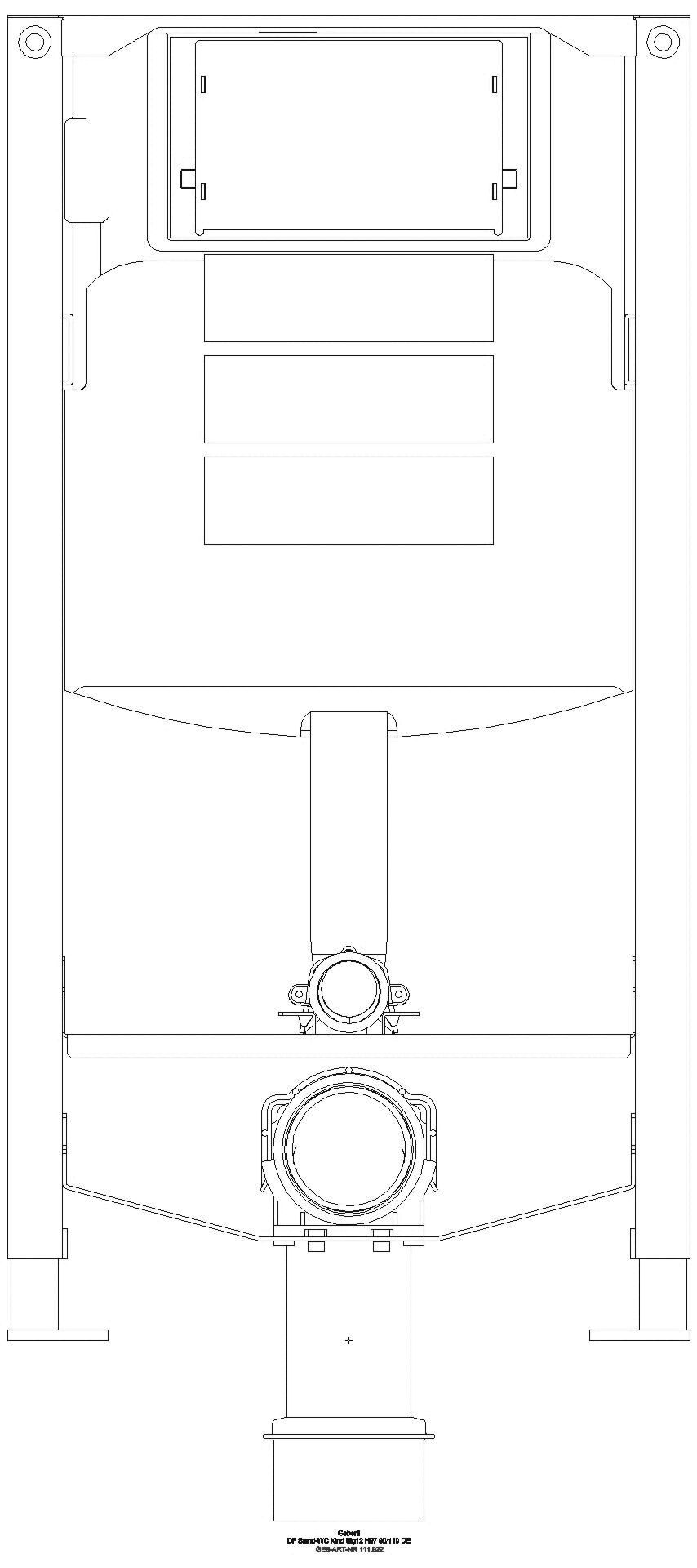 Geberit - GE Duofix Element für Kinder/Kleinkinder für Stand-WC, 112cm,  mit Sigma UP-SPK _111922005_a