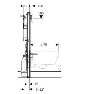 GE Duofix Element für Wand-WC Geberit - GE Duofix Element für Wand-WC