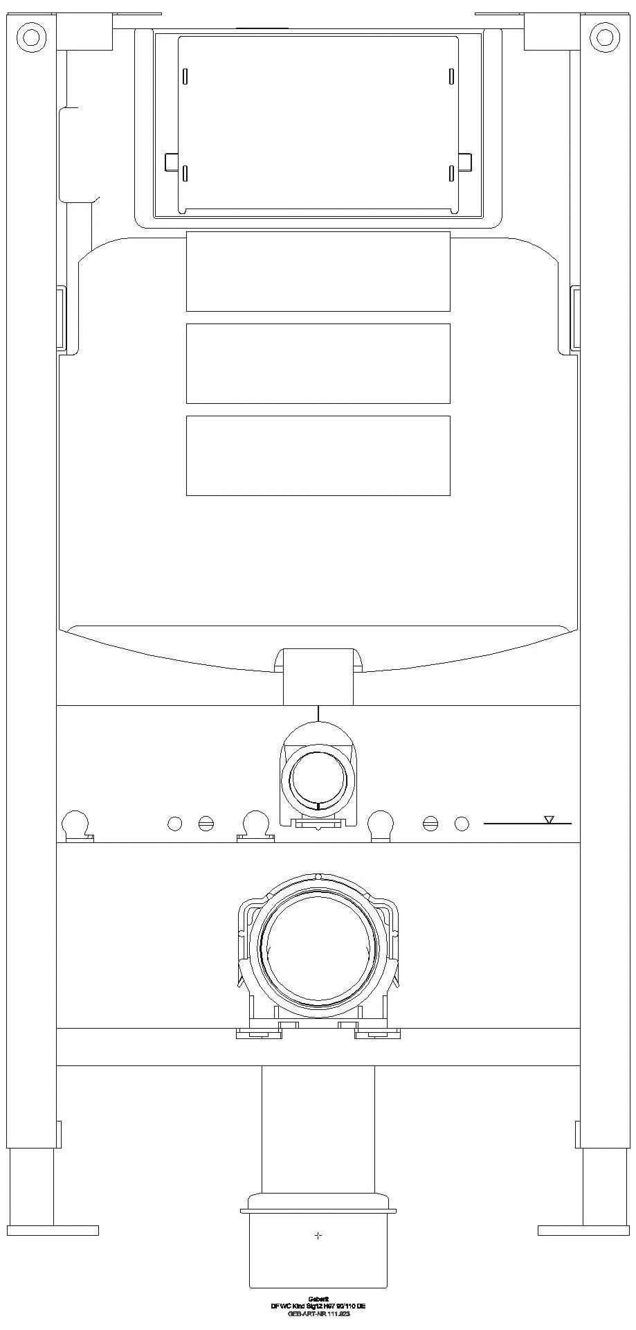 Geberit - GE Duofix Element für Kinder WWC für Stand-WC, 97cm, mit Sigma UP-SPK_111923005_a