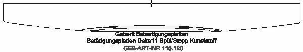 Geberit - GE BetPl. Delta11, für Spül-Stopp-Sp. mattverchromt_115.120.46.1_G