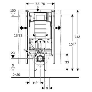 GE Duofix Element für Wand-WC Geberit - GE Duofix Element für Wand-WC
