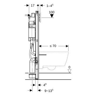 GE Duofix Element für Wand-WC Geberit - GE Duofix Element für Wand-WC