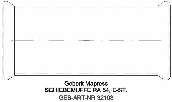 Geberit - GE Mapress Edelstahl Schiebemuffe d54_32108_G Geberit - GE Mapress Edelstahl Schiebemuffe d54_32108_G