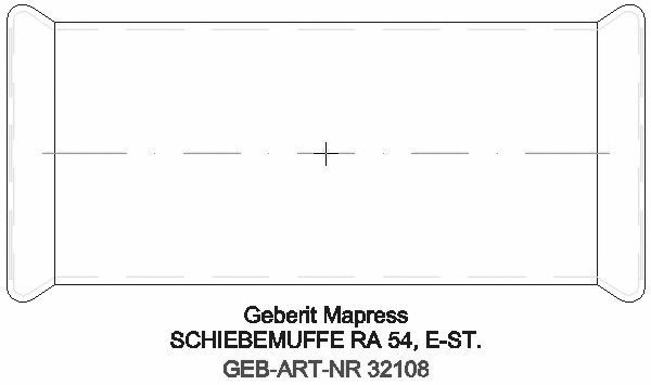 Geberit - GE Mapress Edelstahl Schiebemuffe d54_32108_G