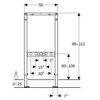 GE Duofix Element für Dusche Geberit - GE Duofix Element für Dusche